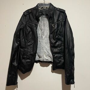 Small faux leather jacket